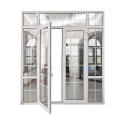 WANJIA Hot Selling Cheap  casement PVC door With Grill Design